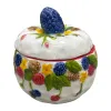 Colorful berry-patterned covered ceramic jar for home storage and kitchen storage Item Picture